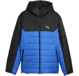 Kurtka ESS Hooded Padded  czarno-niebieska